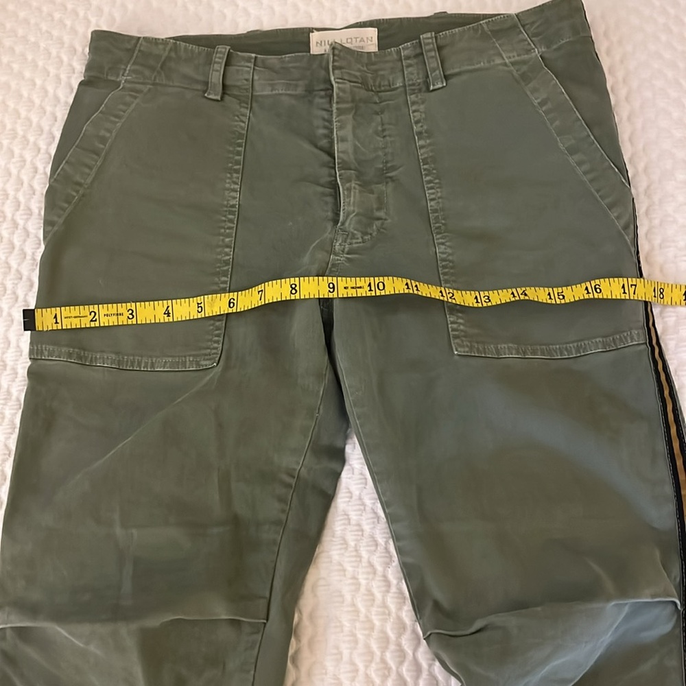 Nili Lotan Olive Green Pants with Side Stripe - Picture 8 of 10
